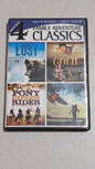 4 Movies Family Adventure Classics (DVD, 1990, 1995, 1976, 1976, Not Rated) Nicholas Shields, Graham Greene; Jill Eikenberry, Art Hindle; Stewart Petersen, Henry Wilcoxon; Clint Walker, Burl Ives
