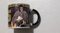 Elvis on Stage Mug from Unknown - 2000s Housewares (Ceramic Mug, Music Memorabilia, Black, White, Brown, Gold, Collectable, Vintage, Original)