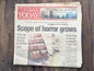 Florida Today "Scope of horror grows" by Florida Today (Gannett) (News, Ephemera, History, 2001, 9/11 aftermath, Sept 13 2001, Florida Today, terrorist links, historical newspaper)
