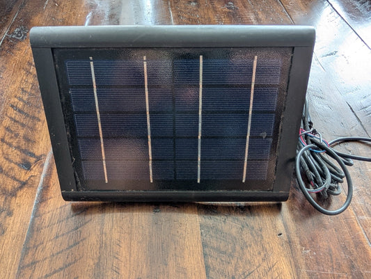Small Solar Panel for Ring  Security Camera / 12V Charger from Generic/Unbranded - 2010s/2020s Electronics, Smart Home, Outdoor (Plastic, Glass, Silicon Solar Panel Charger, Not Applicable, Black, solar panel, security camera, 12v, charger, Ring)