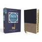 NIV Study Bible, Fully Revised Edition, Leathersoft, Navy/Tan, Red Letter, Thumb Indexed, Comfort Print - Imitation Leather