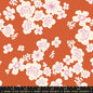 Paper Cuts 2 Persimmon Orange Retro Hawaiian Cotton 43"/44" Fabric Per Yard