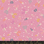 Paper Cuts 2 Plum Pink Office Supplies Cotton 43"/44" Fabric Per Yard