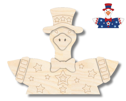 NEW Unfinished Wood Layered Holiday Geese Shelf Sitter | 8" Wide| 1/2" and 1/4" Wood | Wood Craft DIY