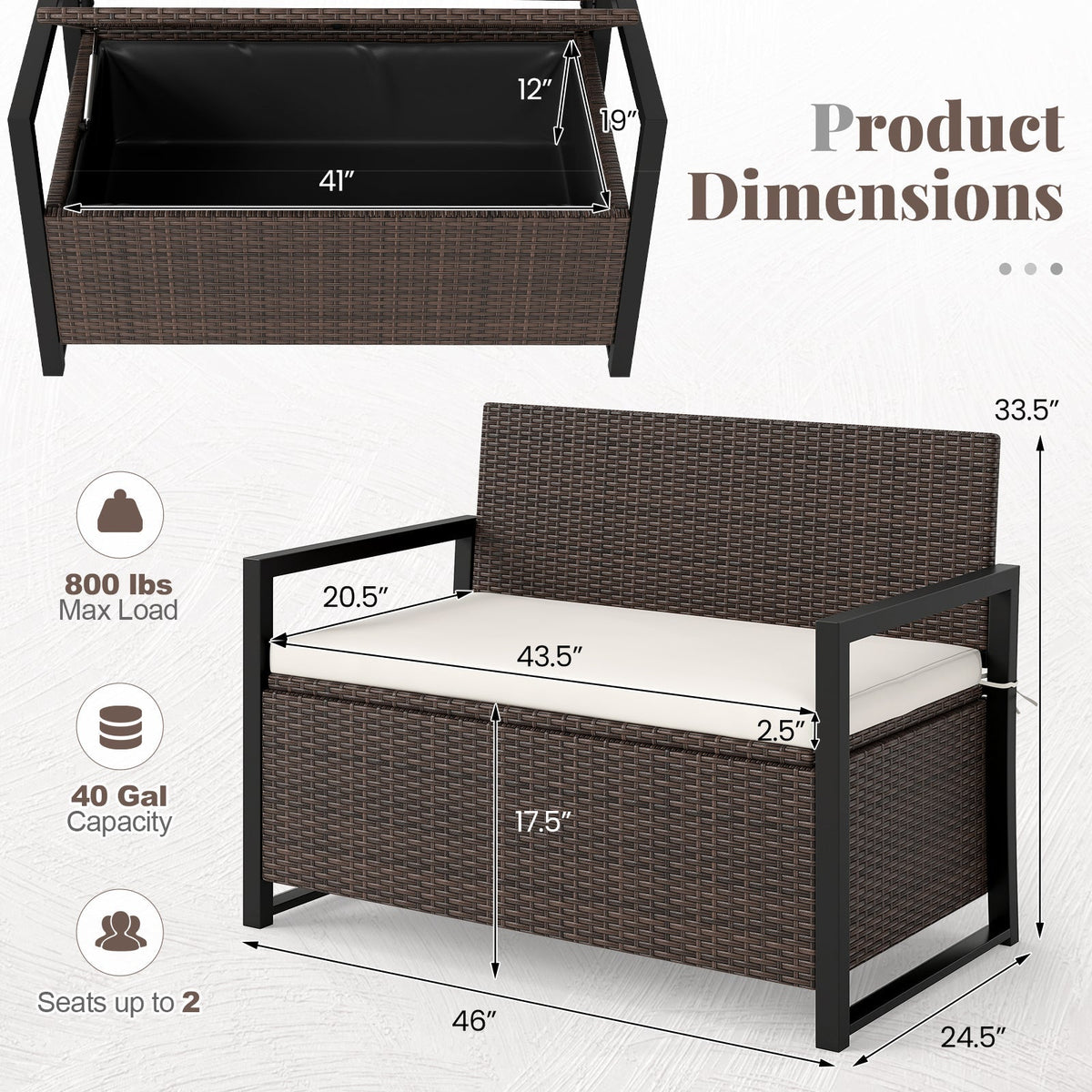 Patio Storage Bench