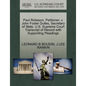Paul Robeson, Petitioner, V. John Foster Dulles, Secretary of State. U.S. Supreme Court Transcript of Record with Supporting Pleadings - Paperback