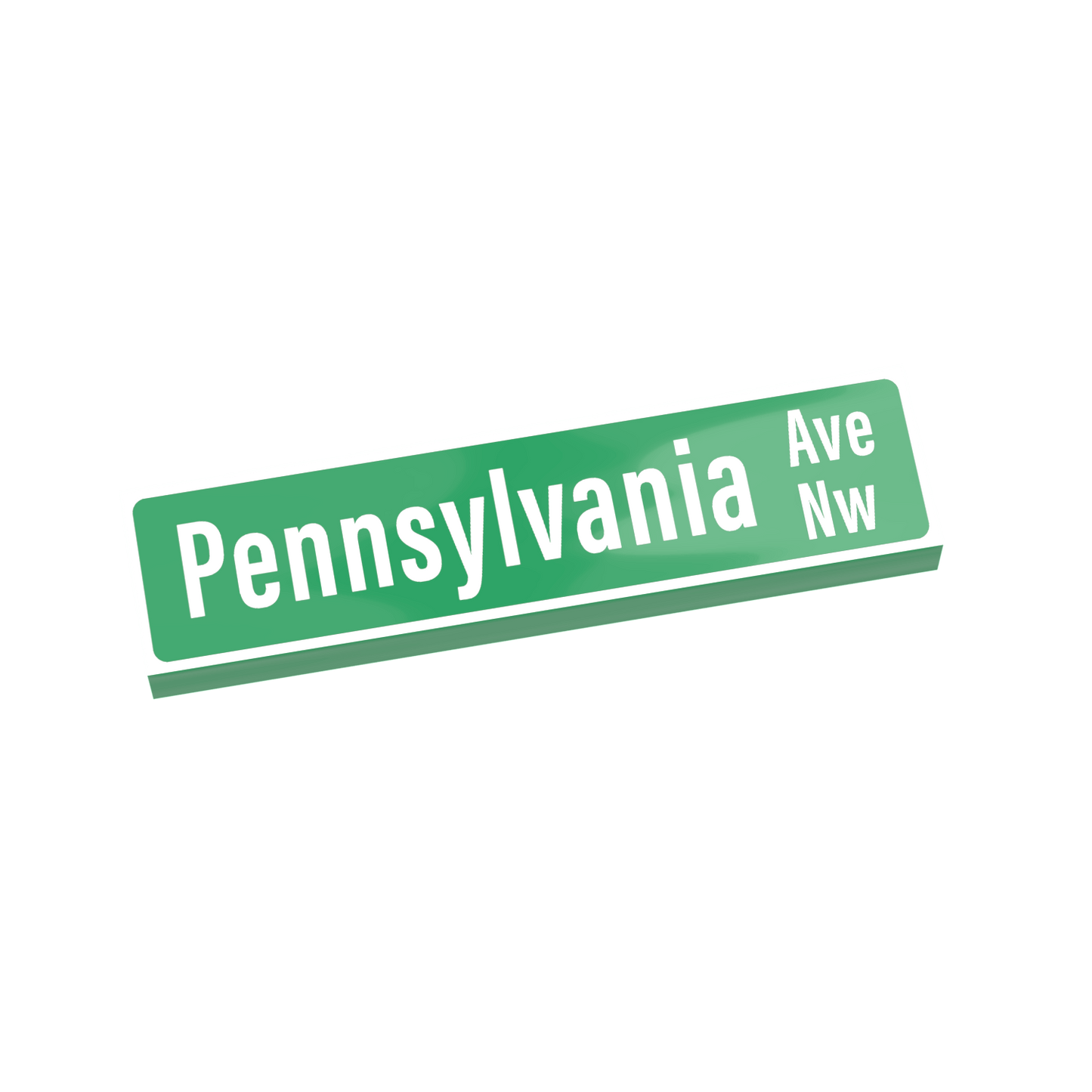 Pennsylvania Avenue - Famous Street Signs - Custom Printed 1x4 Tile - Made Using LEGO® Parts