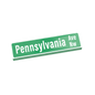 Pennsylvania Avenue - Famous Street Signs - Custom Printed 1x4 Tile - Made Using LEGO® Parts