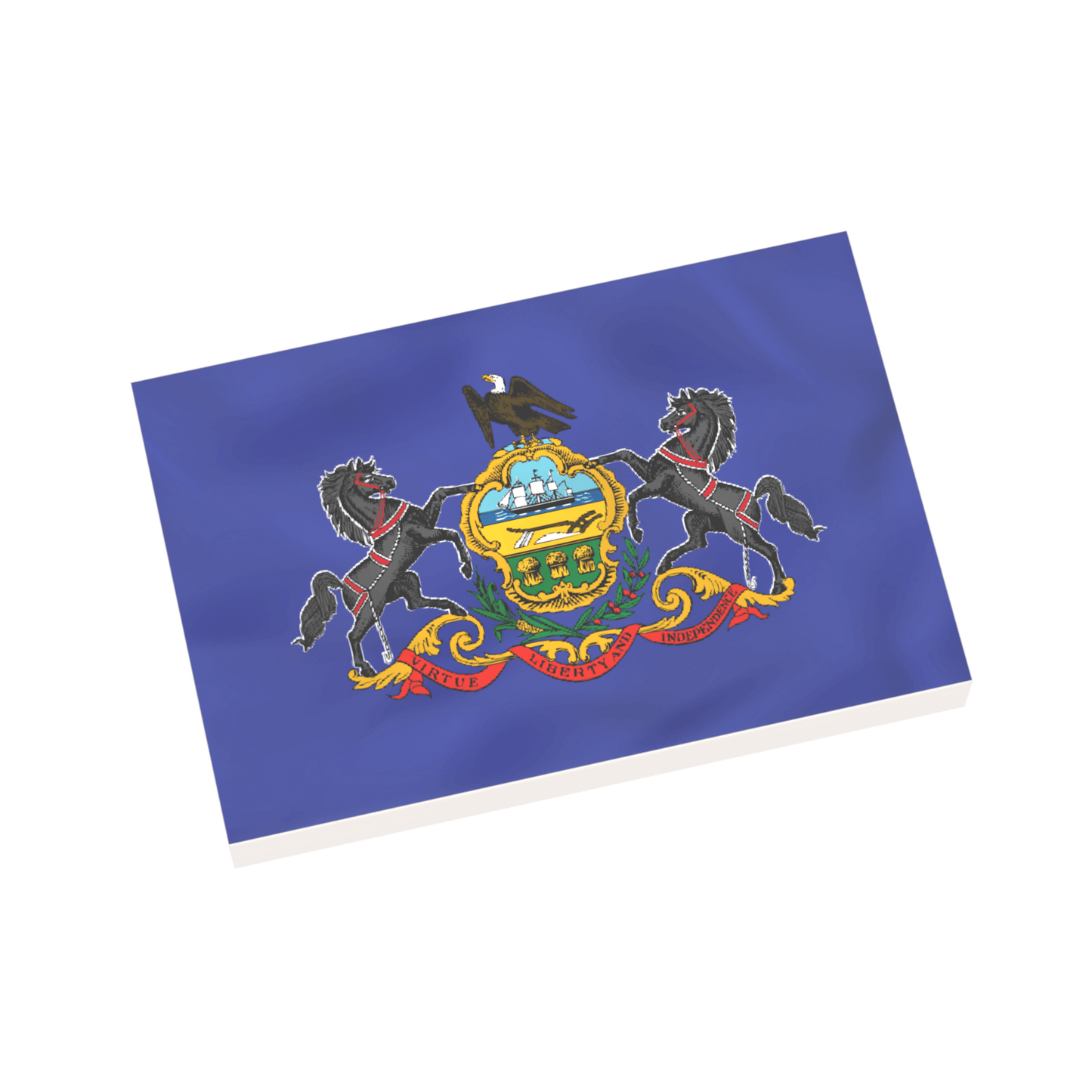 Pennsylvania State Flag - Custom Printed LEGO® - Made Using a LEGO® Tile
