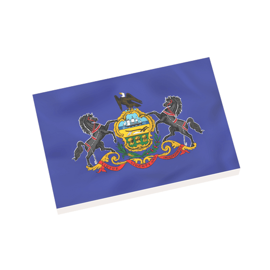 Pennsylvania State Flag - Custom Printed LEGO® - Made Using a LEGO® Tile