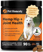 Pet Honesty Senior Hemp Hip & Joint Chews for Dogs | Mobility Support 90 Ct