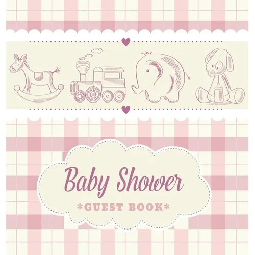 Baby Shower Guest Book for Boy: Retro-themed storybook illustration, Wishes for Baby and Advice for Parents, Personalized with Sign-in and Address Pag - Hardcover