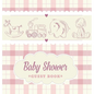 Baby Shower Guest Book for Boy: Retro-themed storybook illustration, Wishes for Baby and Advice for Parents, Personalized with Sign-in and Address Pag - Hardcover
