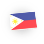 Philippines Country Flag - Custom Printed 2x3 Tile - Made Using a LEGO® Part