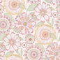 Pink Blush Floral Medallions Cotton Wideback Fabric per yard