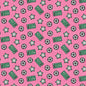 Pink Patch Perfect Soccer Cotton 43"/44" Fabric Per Yard