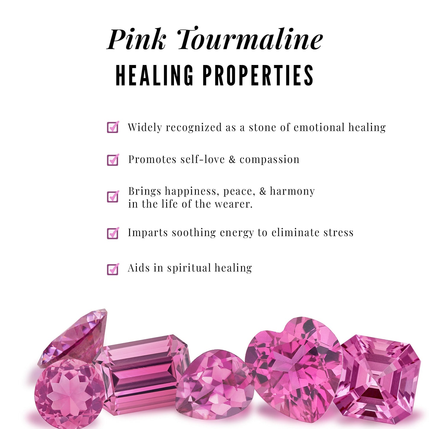 Real Pink Tourmaline and Diamond Engagement Ring in Split Shank