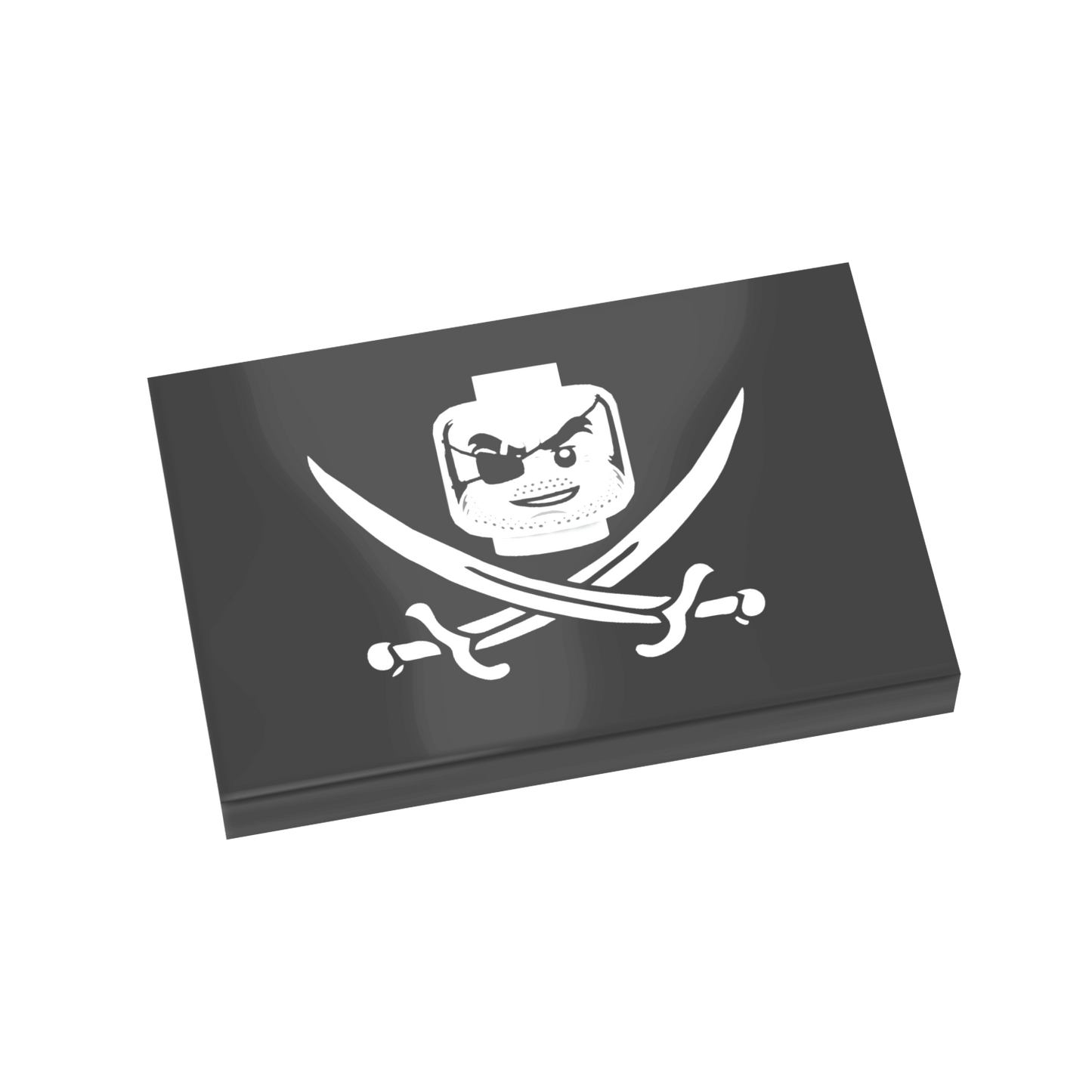 Pirate Flag - Jolly Roger - Custom Printed - Made Using LEGO® Parts