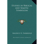 Studies in Biblical and Semitic Symbolism - Hardcover