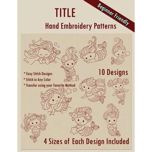 Cute Mermaids Hand Embroidery Patterns - Paperback