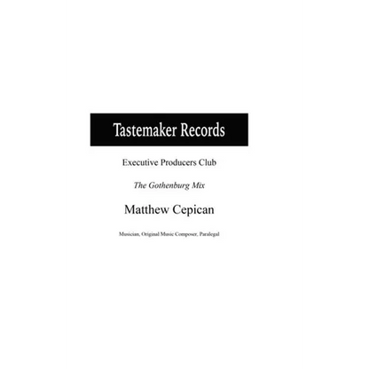 Tastemaker Records Executive Producers Club The Gothenburg Mix - Hardcover