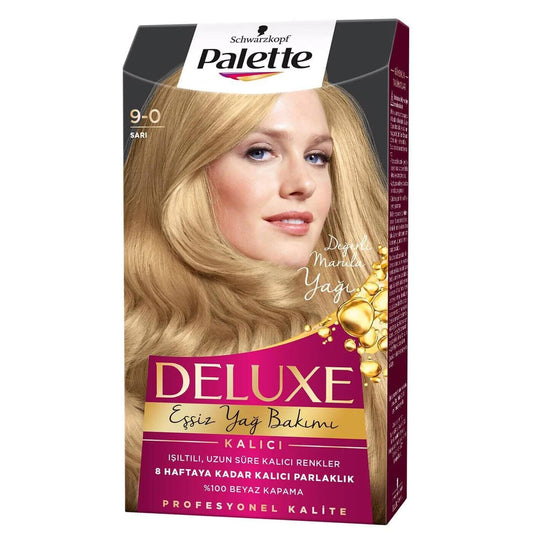 Palette Deluxe 9-0 Sarõ Sa� Boyasõ - Long-Lasting Yellow Hair Dye for Vibrant Color