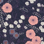 Plum Backyard Bloom Cotton 44"/45" Fabric Per Yard