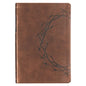 KJV Bible Giant Print Full Size Faux Leather Crown of Thorns/Amazing Grace, Brown - Leather