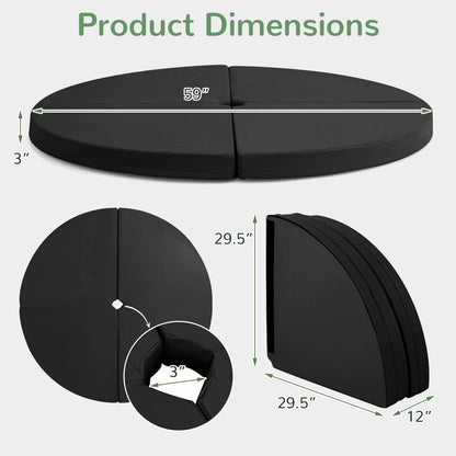 Pole Dance Crash Mat Round Portable Yoga Mat with EPE Foam