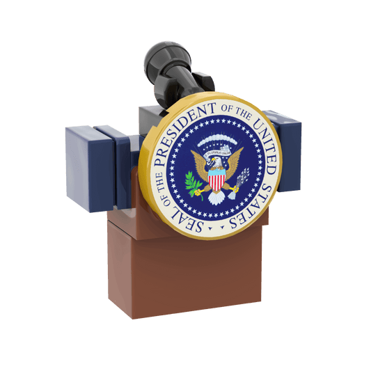 Presidential Podium - Minifig Scale - Custom Printed Set - Made Using LEGO® Parts