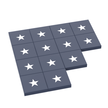 Presidential Star Carpet / Floor Tile - Custom Printed - Made with LEGO Parts