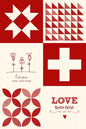 Printworks Flirt Unbleached Red Quotes Moda Digital Panel