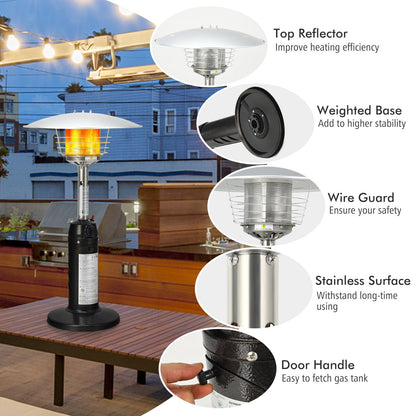 11 000 BTU Portable Tabletop Propane Patio Standing Heater