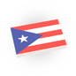 Puerto Rico Flag - Custom Printed 2x3 Tile - Made Using LEGO® Parts