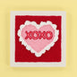 Punch Needle Embroidery Kit Hugs & Kisses 10in Frame