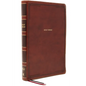 Nkjv, Thinline Bible, Giant Print, Leathersoft, Brown, Thumb Indexed, Red Letter Edition, Comfort Print: Holy Bible, New King James Version - Imitation Leather