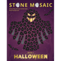 STONE MOSAIC. Halloween. Book 7. Black background.: Stress-free color by number book. - Paperback