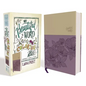 NIV, Beautiful Word Coloring Bible, Large Print, Imitation Leather, Purple/Tan - Imitation Leather