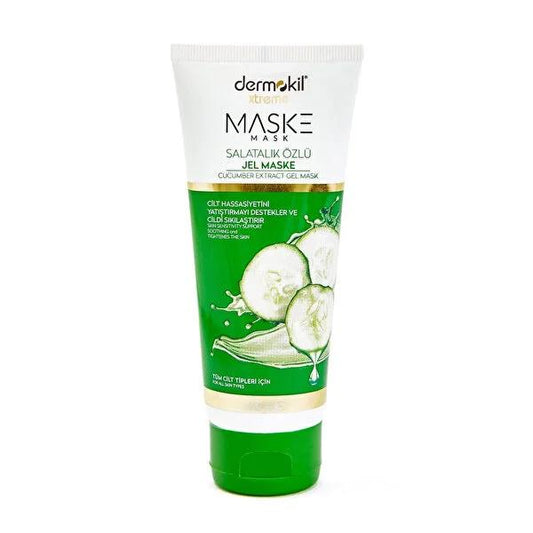 Dermokil Cucumber Extract Face Mask - Natural Skincare, Anti-Aging, Aloe Vera Skin Benefits