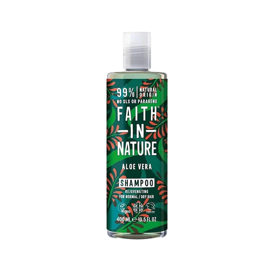 Faith In Nature Aloe Vera Shampoo for Normal to Dry Hair - Nourishing and Revitalizing, 13.53 fl oz