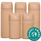 RIES Refillable Travel Container Set in Sand - Eco-Friendly, TSA-Approved Travel Bottles for Toiletries