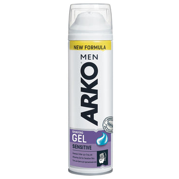 Arko Men Anti-Irritation Shaving Gel for Sensitive Skin - 200ml, Comfortable Shave for Men