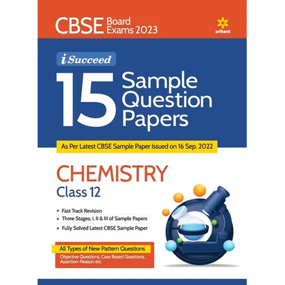 CBSE Board Exams 2023 I-Succeed 15 Sample Question Papers CHEMISTRY Class 12th - Paperback