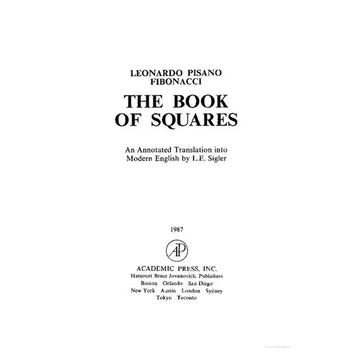 The Book of Squares - Hardcover