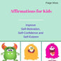 Affirmations for Kids: Improve Self-Motivation, Self-Confidence and Self-Esteem (Picture Book) - Paperback