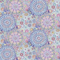 Purple Blue Pastel Millefiore Cotton Wideback Fabric Per Yard