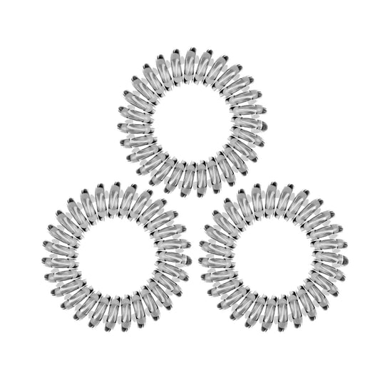Invisibobble Power Crystal Clear Extra Strong Hair Tie Set - 3 Pack, Extra Strong Holding Power, Stylish Hair Accessories for Women
