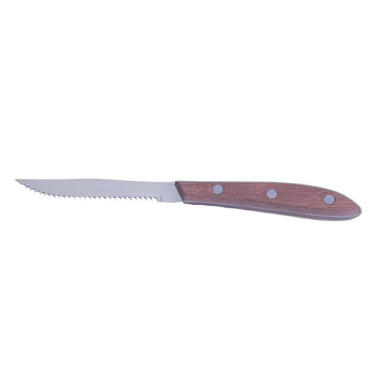 Lia Steak Knife with Wooden Handle - Ergonomic Design, High-Carbon Steel, Durable Cutlery for Home Cooks