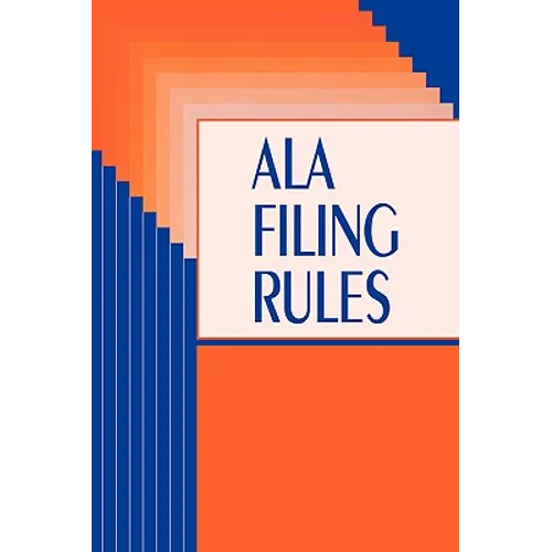 ALA Filing Rules - Paperback