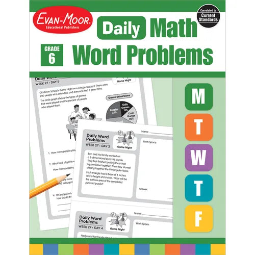 Daily Word Problems Math, Grade 6 Teacher Edition - Paperback